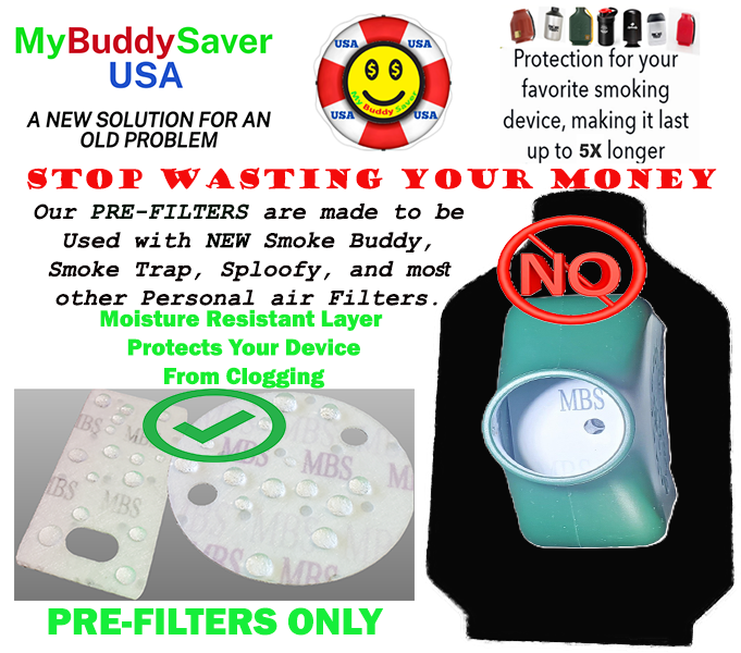 Smoke Buddy Mega Disposable MBS Pre-Filters