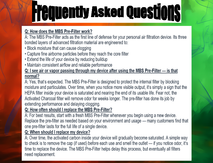 Smoke Buddy Mega Disposable MBS Pre-Filters