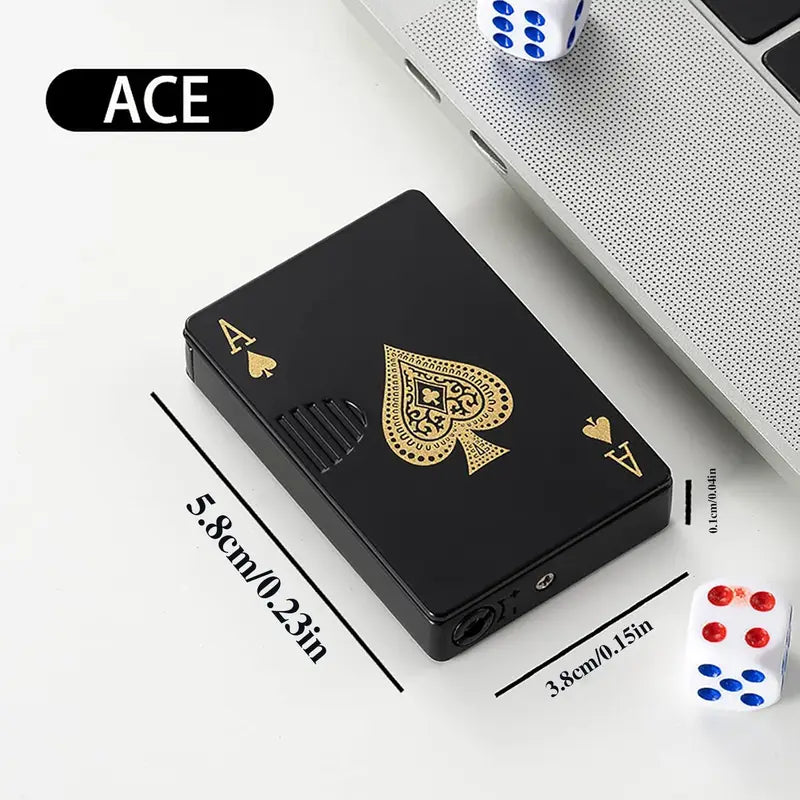 Green/Red Flame Ace Card Lighter